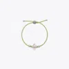 Tory Burch Kira Clover Slider Bracelet In Neutral