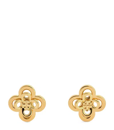 Tory Burch Kira Clover Stacked Studs In Gold
