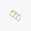 Tory Burch Kira Clover Stacking Ring Set