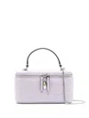 Tory Burch Kira Clover Quilted Leather Vanity Top-handle Bag In Purple