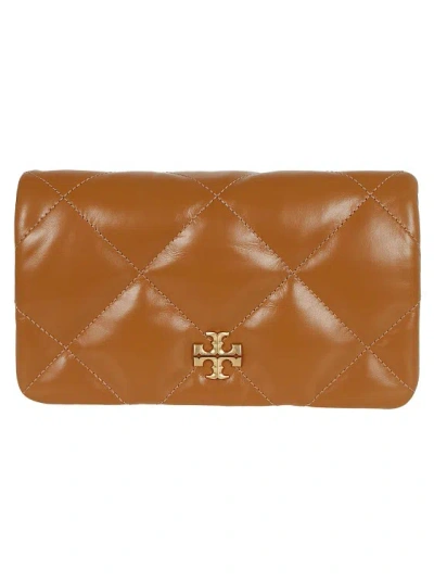 Tory Burch Kira Clutch In Calfskin In Brown