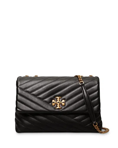 Tory Burch Kira Convertible Shoulder Bag In Black/rolled Brass