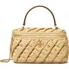 Tory Burch Kira Crochet Raffia Vanity Case