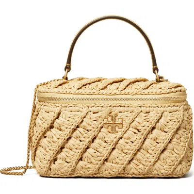 Tory Burch Kira Crochet Raffia Vanity Case