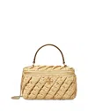 Tory Burch Kira Crochet Raffia Vanity Case