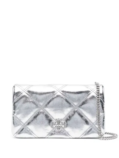 Tory Burch Kira Cross Body Bag In Silver