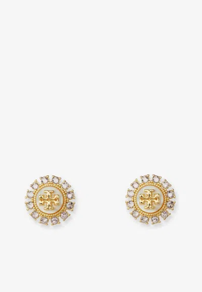 TORY BURCH KIRA CRYSTAL EMBELLISHED STUD EARRINGS