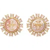 Tory Burch Kira Crystal Stud Earrings In Gold