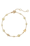 Tory Burch Kira Cultured Pearl Chain Bracelet In Gold