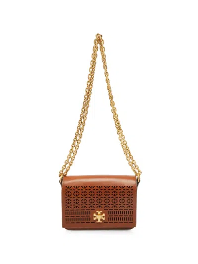 Pre-owned Tory Burch Kira Cut-out-detail Shoulder Bag In Brown