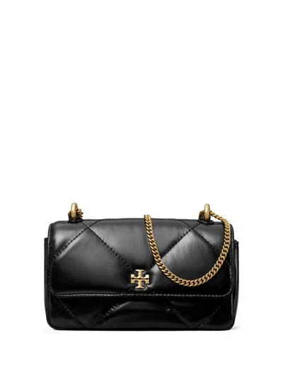 Tory Burch Kira Daimond Quilt Mini Flap Bag In Black