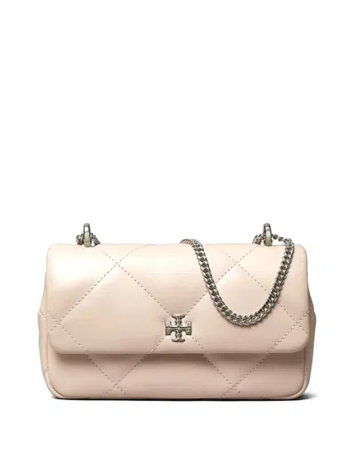 Tory Burch Kira Daimond Quilt Mini Flap Bag In Nude & Neutrals