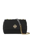 Tory Burch Kira Daimond Quilt Velvet Small In Black