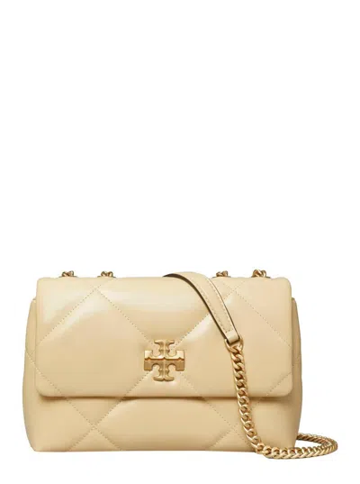 Tory Burch 'kira Diamond' Beige Crossbody Bag With Double T Logo