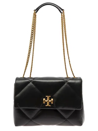 Tory Burch 'kira Diamond' Black Crossbody Bag With Double T Logo