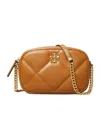 Tory Burch Kira Diamond-quilted Leather Crossbody Bag In Brown