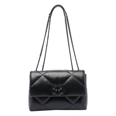 Tory Burch Kira Diamond Leather Shoulder Bag In Black