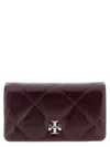 Tory Burch Dark Carmine Kira Diamond Crossbody Bag In Burgundy