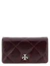 Tory Burch Dark Carmine Kira Diamond Crossbody Bag In Burgundy