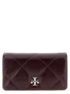 Tory Burch Dark Carmine Kira Diamond Crossbody Bag In Burgundy