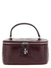 Tory Burch Kira Quilted Leather Top-handle Mini Bag In Burgundy