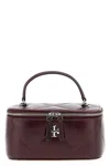 Tory Burch Kira Quilted Leather Top-handle Mini Bag In Burgundy