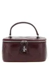 Tory Burch Kira Quilted Leather Top-handle Mini Bag In Burgundy
