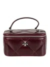 Tory Burch Kira Diamond Leather Handbag In Burgundy