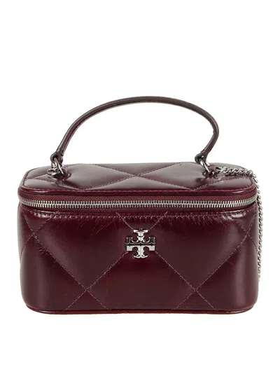 Tory Burch Kira Diamond Leather Handbag In Burgundy