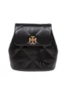 Tory Burch Kira Diamond Leather Mini Backpack Black