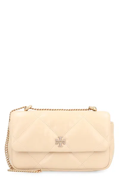 Tory Burch Kira Diamond Leather Mini Crossbody Bag In Green