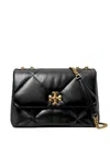 Tory Burch Shoulder Convertible Kira Shoulder Bag With Diamante Trapuntatura In Black