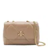 Tory Burch Kira Diamond Leather Shoulder Bag In Powder