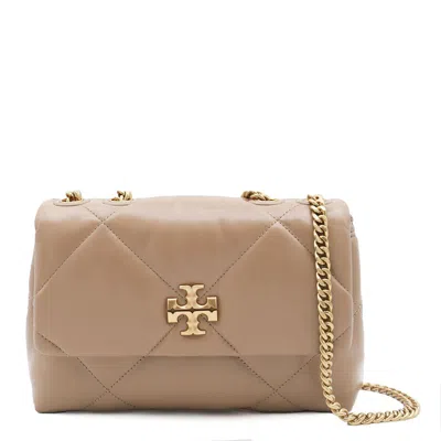 Tory Burch Kira Diamond Leather Shoulder Bag In Powder