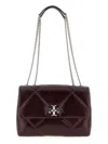 Tory Burch Kira Burgundy Leather Crossbody Bag In Burgundy