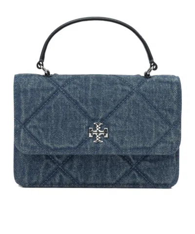 Tory Burch Kira Diamond Mini Top Handle Clutch Bag In Blue