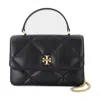 Tory Burch Kira Diamond Mini Wallet On Chain In Black