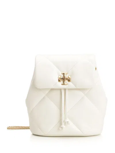 Tory Burch Kira Diamond Quilt Backpacks White