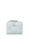 Tory Burch Kira Diamond Quilt Bi-fold Wallet In Ice Blue