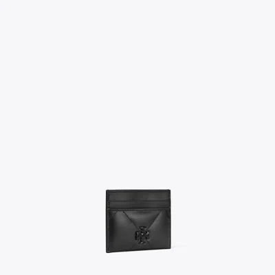 Tory Burch Kira Diamond Quilt Card Case In Black