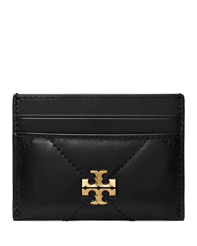 Tory Burch Kira Diamond Quilt Card Case In Black