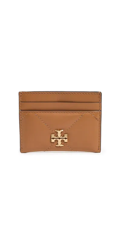 Tory Burch Kira Diamond Quilt Card Case Classic Chestnut