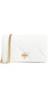 Tory Burch Kira Diamond Quilt Chain Wallet Blanc In Blanc