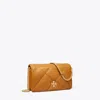 Tory Burch Kira Diamond Quilt Chain Wallet In Tan
