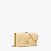 Tory Burch Kira Diamond Quilt Chain Wallet In Vanilla Soft Serve