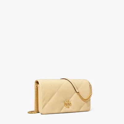 Tory Burch Kira Diamond Quilt Chain Wallet In Vanilla Soft Serve