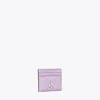 Tory Burch Kira Diamond Quilt Clover Card Case In Purple Heather