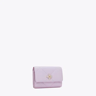 Tory Burch Kira Diamond Quilt Clover Flap Card Case