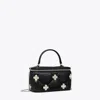 Tory Burch Kira Diamond Quilt Clover Vanity Case In Black