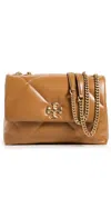 Tory Burch Kira Diamond Quilt Convertible Shoulder Bag Tan